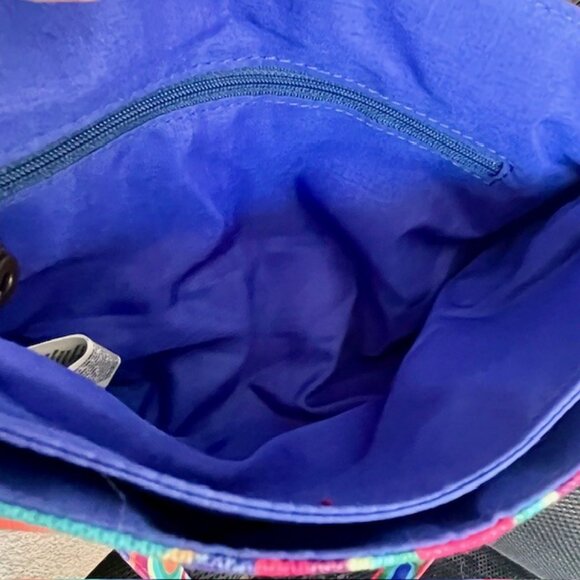 Desigual Colorful Rainbow 2-Compartment Shoulder/XBody Floral, Circles - 7 x 10” - Picture 9 of 11